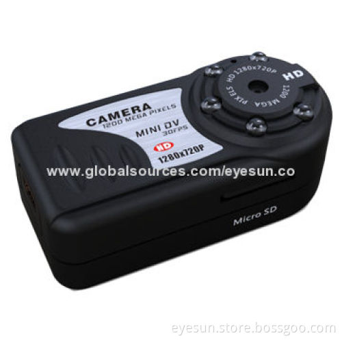 Mini camera with 5pcs X-red night vision, HD 1,080 P/30fps, audio function